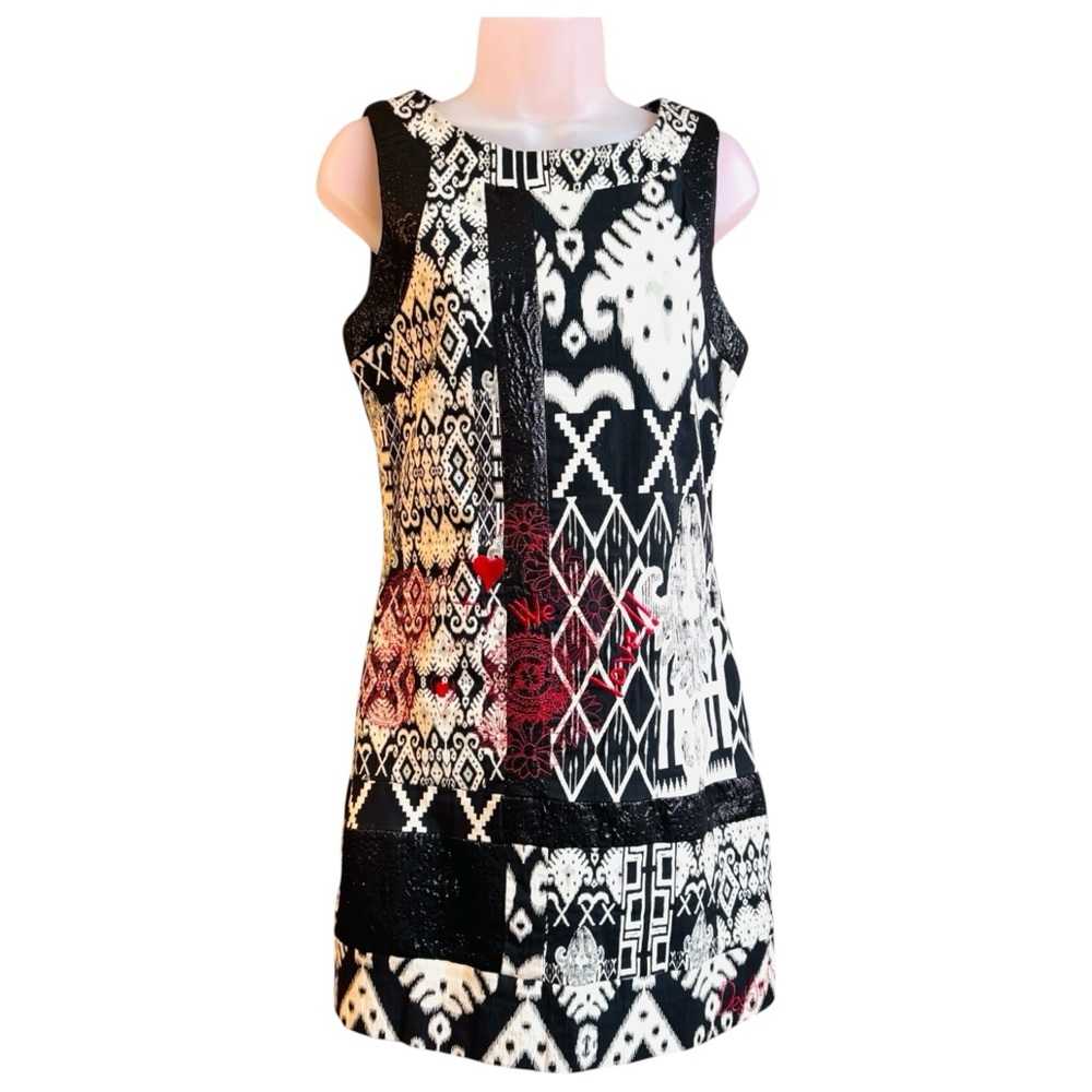 Desigual Patchwork Mini Dress w/Embroidery (40) U.S. 8